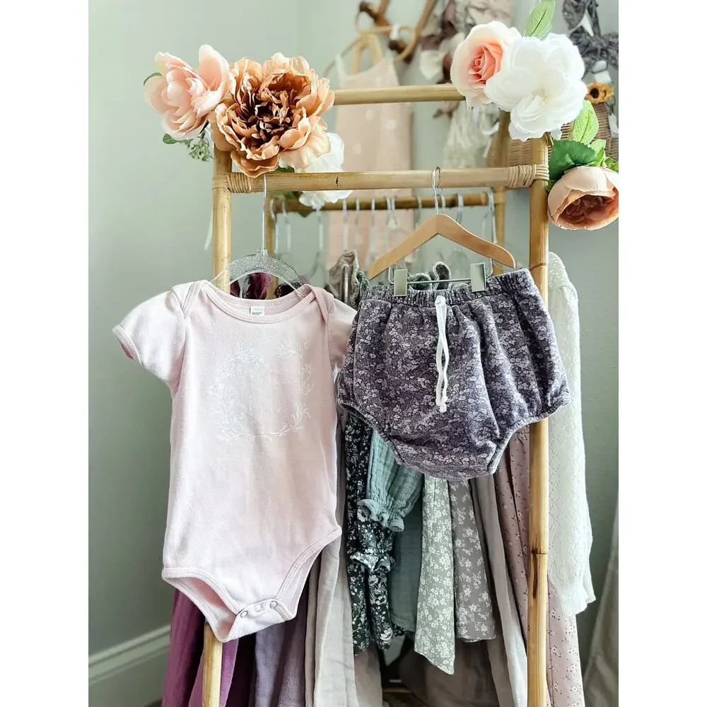 Jamie Kay Floral Bloomers & Sister Bird Blush Onesie 6-12mths